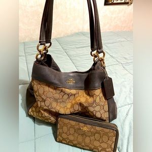 Coach purse with matching wallet